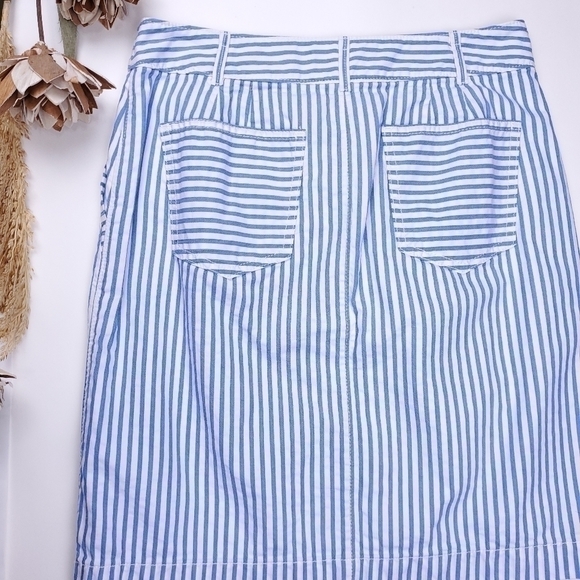 New Talbots Petites Blue Gingham Stripe Skirt 2p - Picture 3 of 9